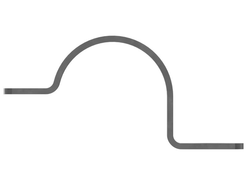 Седельный полухомут диаметром 63,60 мм для одной трубки