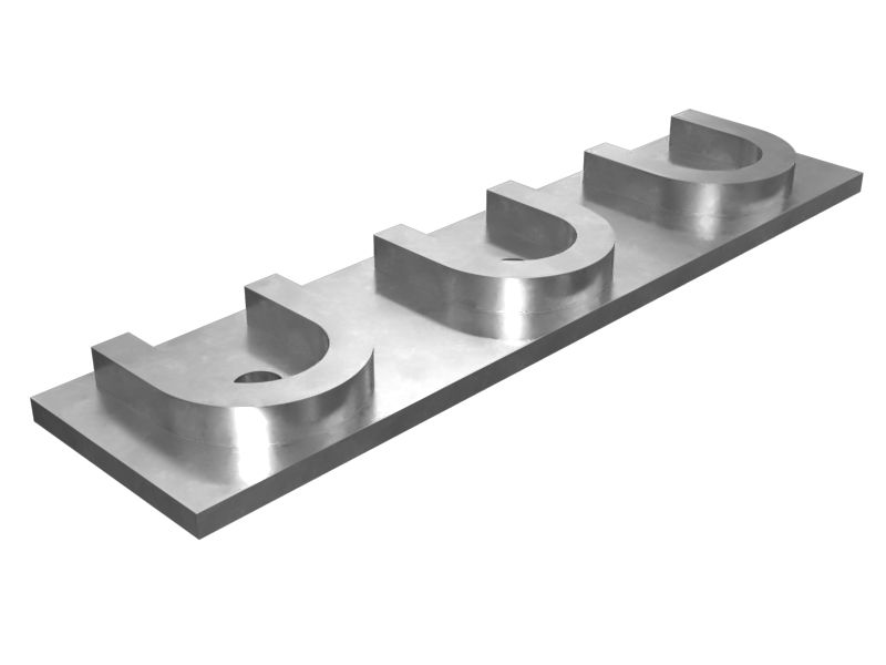 193-4731: Опорная пластина ограждения (длина 484 мм)