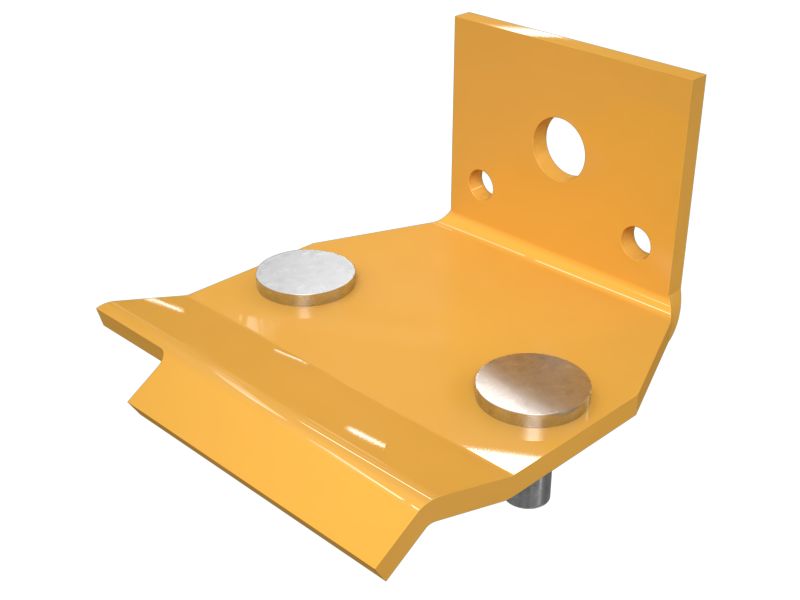 Пластина с двумя прорезями для болтов толщиной 4 мм