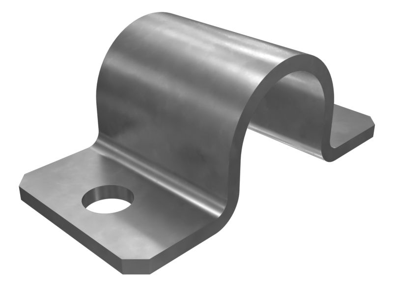 Одинарный трубный стальной хомут с несколькими отверстиями