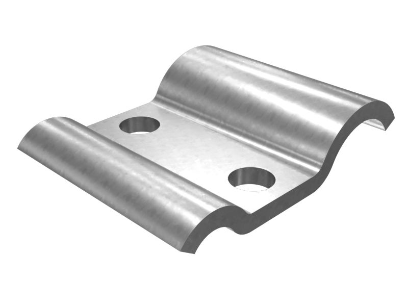 Половинный зажим для двух труб, ширина 75 мм