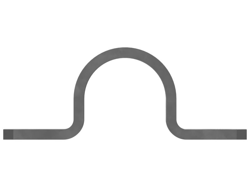 Одинарный трубный стальной хомут с несколькими отверстиями