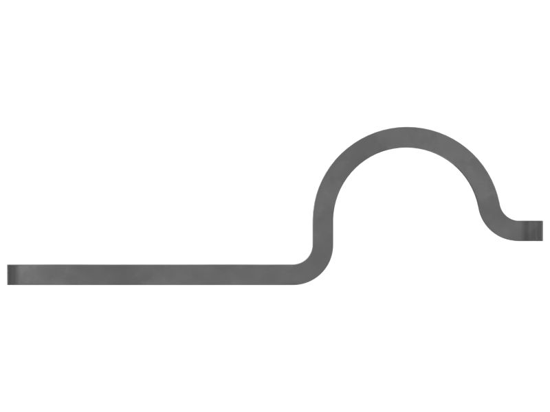 Зажим трубки 166,4 мм с длинным пазам