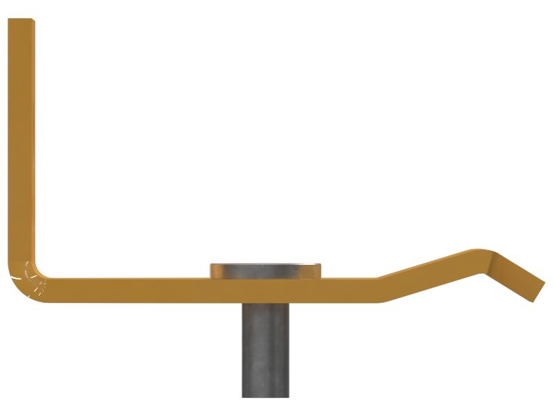 Пластина с двумя прорезями для болтов толщиной 4 мм