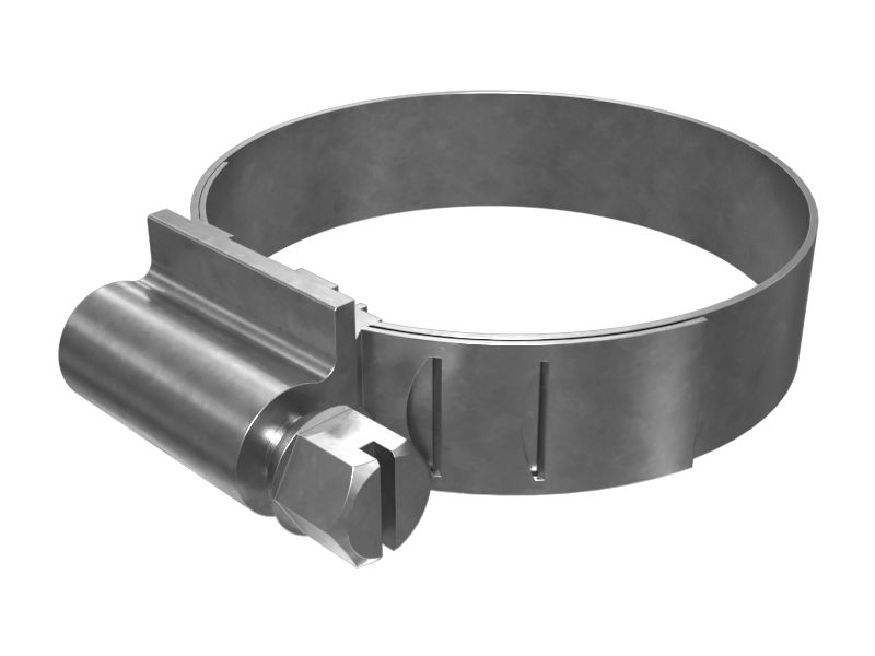 Шланговый хомут с гильзой, минимальный диаметр 52,00 мм