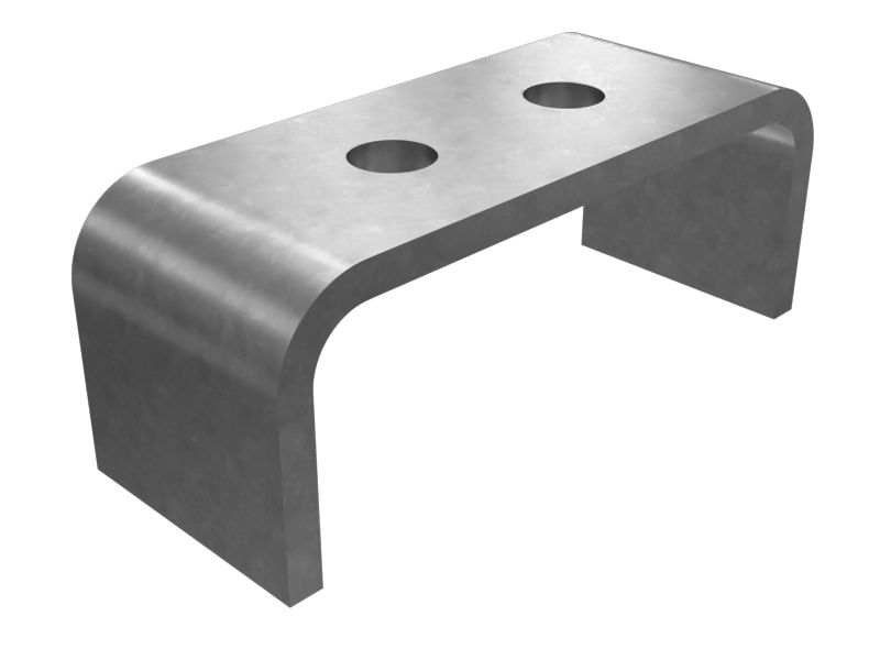 Накладка канала толщиной 3 мм с 2 отверстиями