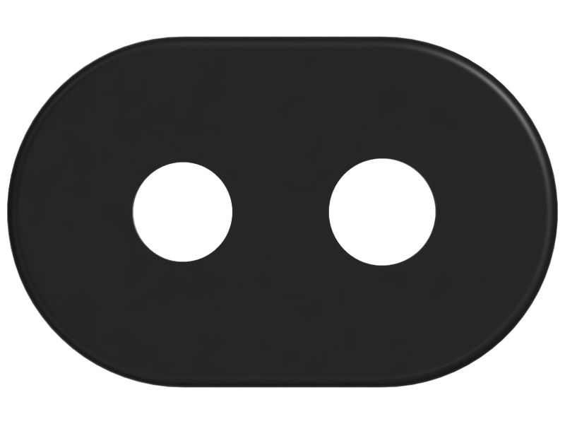 Резиновое уплотнение с двумя овальными сквозными отверстиями