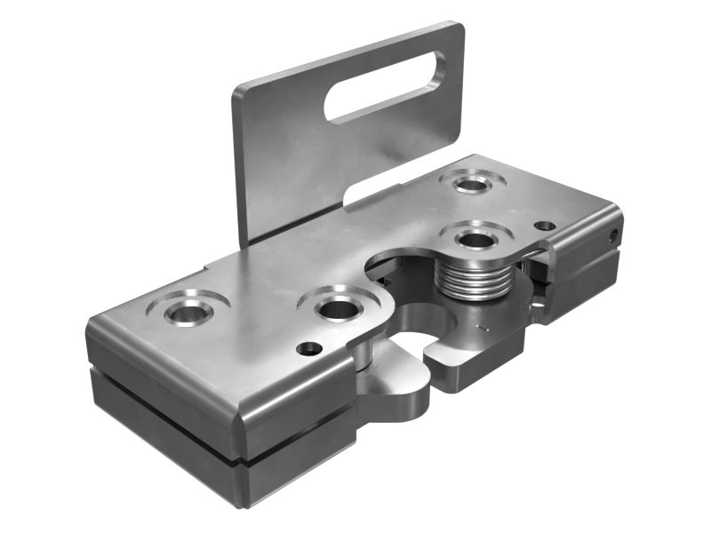 Двухпозиционная защелка с плавающим ударником