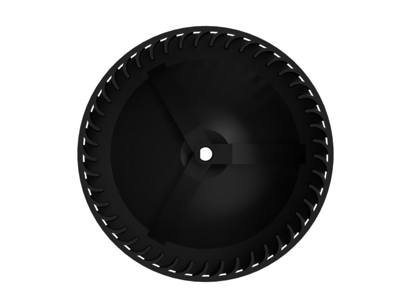 Колесо нагнетательного вентилятора, наружный диаметр 151 мм