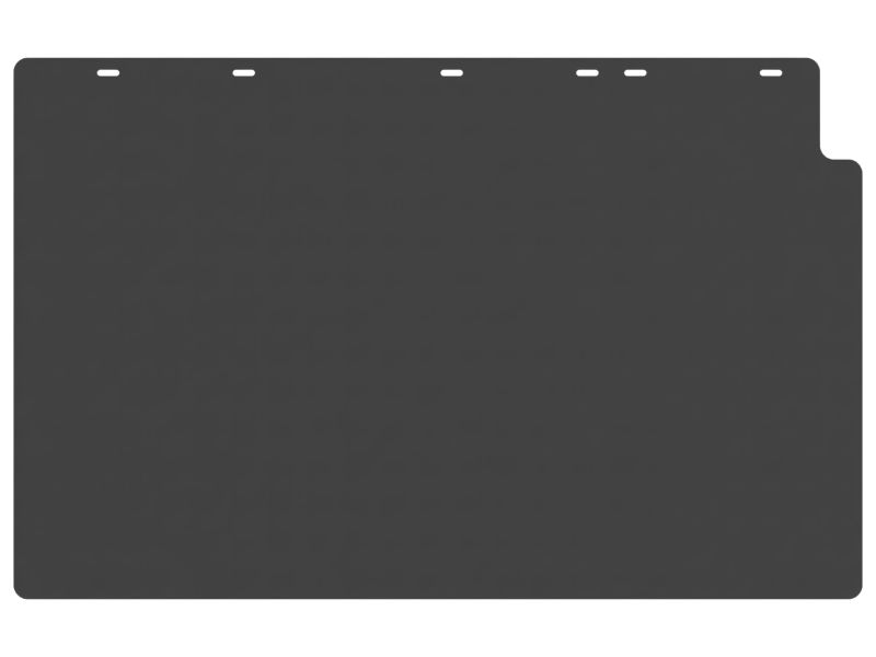 Прямоугольный брызговик крыла толщиной 6 мм