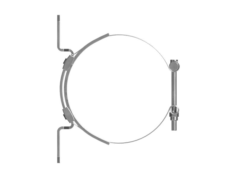 Клиновой ленточный хомут с минимальным внутренним диаметром 167,00 мм