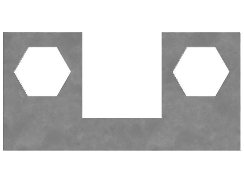 Монтажная пластина толщиной 6 мм с двумя болтами