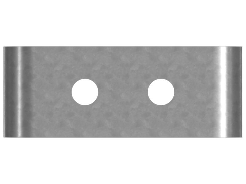 Накладка канала толщиной 3 мм с 2 отверстиями