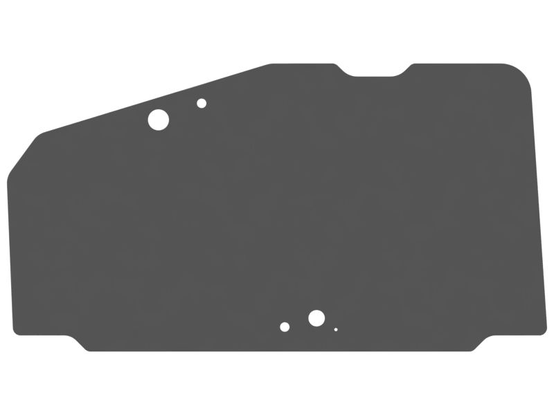 Термообработанное стекло двери высотой 1386,80 мм