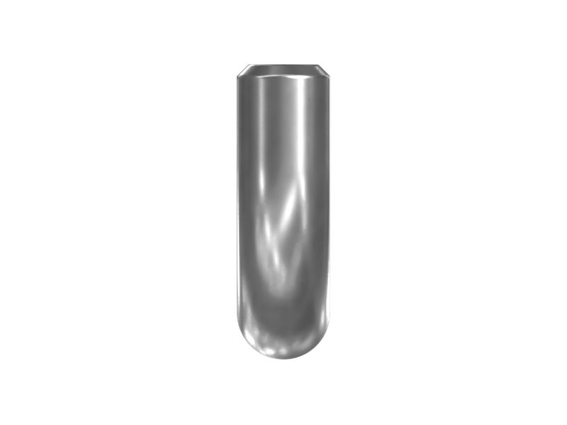 Цельный стальной шток поручня с одним изгибом