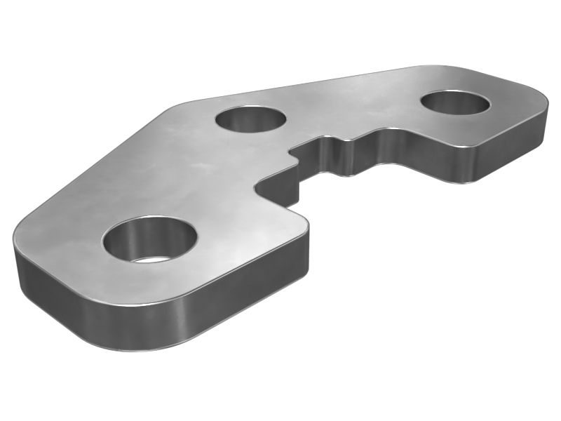 Треугольный стальной фиксатор длиной 146,3 мм