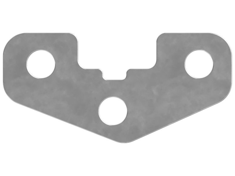 Треугольный стальной фиксатор длиной 146,3 мм