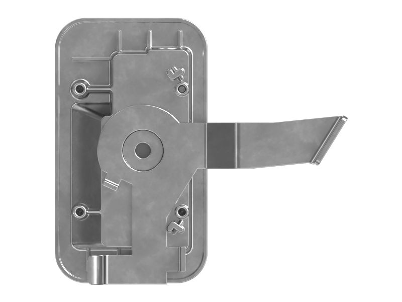 Стальная дверная ручка с защелкой