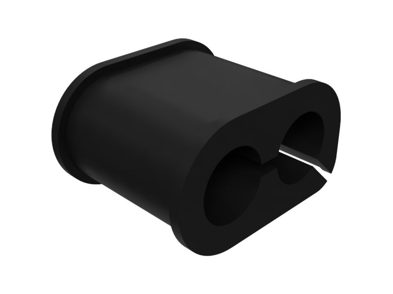 Овальный резиновый уплотнение диаметром 34 мм с двумя отверстиями