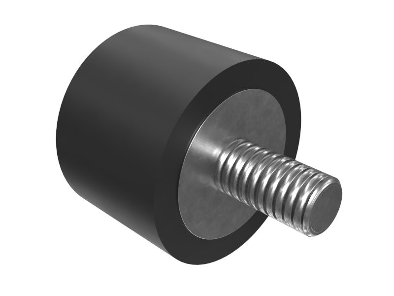 Бампер из натурального каучука с максимальным диаметром основания 30 мм