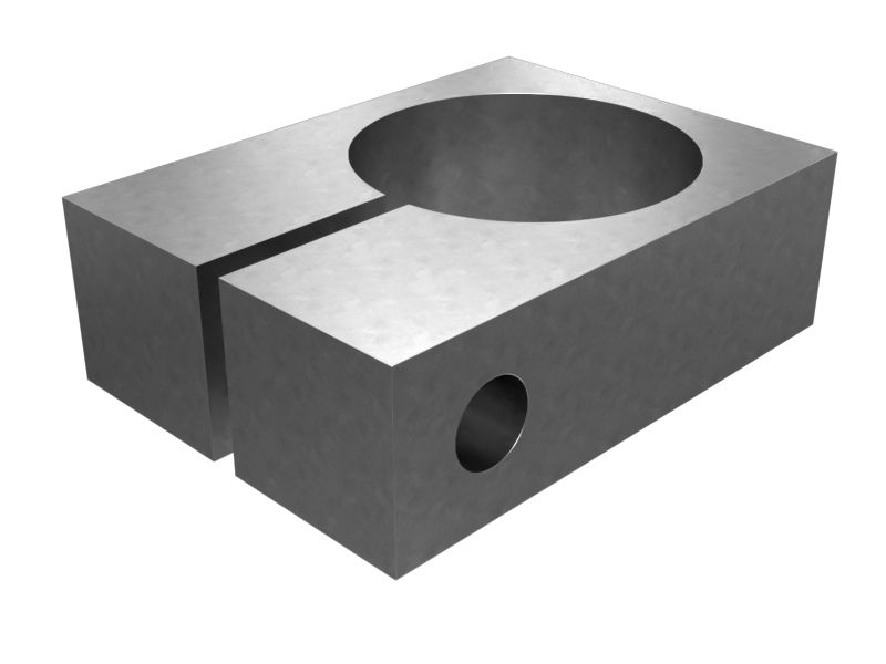 110-2124: Стальной однотрубный зажим с внутренним диаметром 45,20 мм