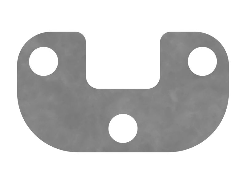 Опорная пластина кронштейна отвала толщиной 6 мм