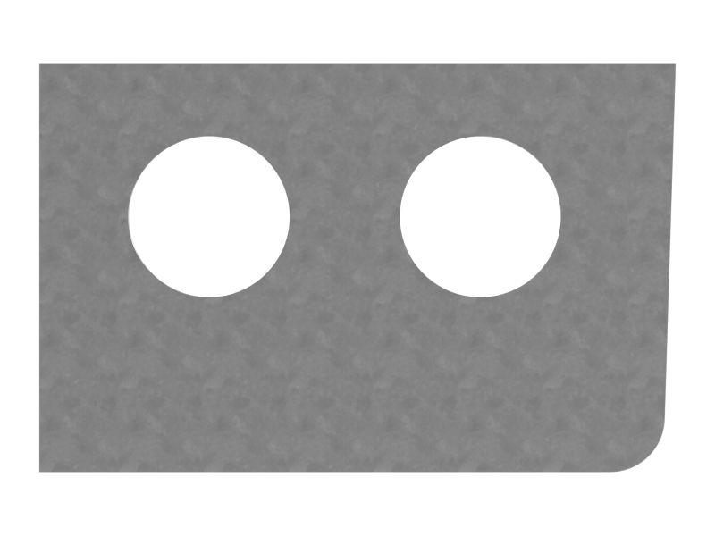 Стальной скребок с отверстиями для двух крепежных деталей