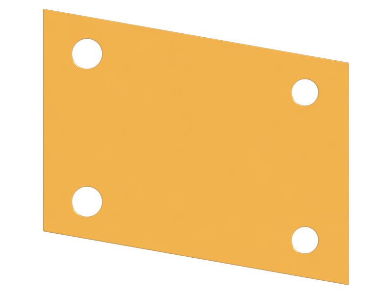 Монтажная пластина с шестью болтами толщиной 6 мм