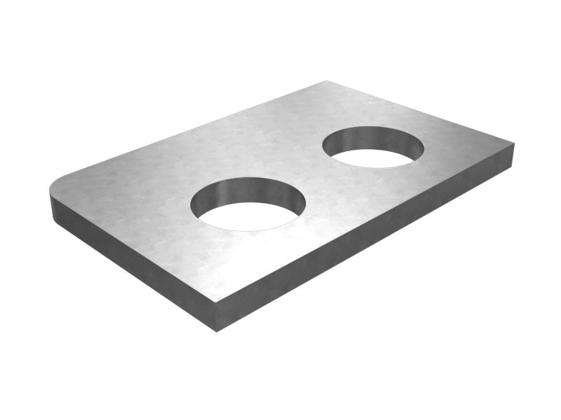 Стальной скребок с отверстиями для двух крепежных деталей