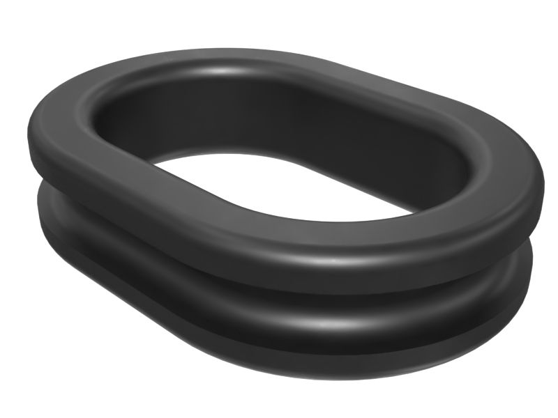 Резиновая овальная втулка центрального отверстия высотой 22,00 мм