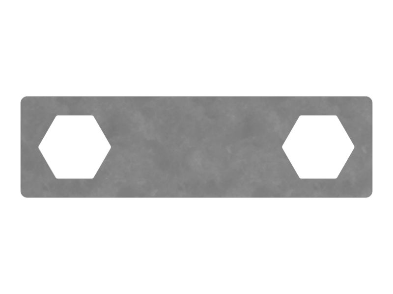 Монтажная пластина толщиной 8 мм с двумя болтами