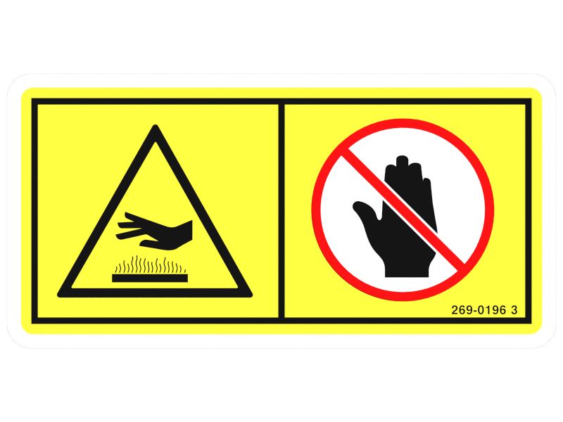 Предупреждающая пленка о горячей поверхности