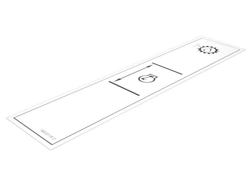 163-3119: Наклейка, уровень трансмиссионного масла
