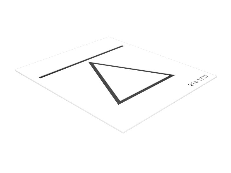 214-1737: Наклейка для точки установки домкрата