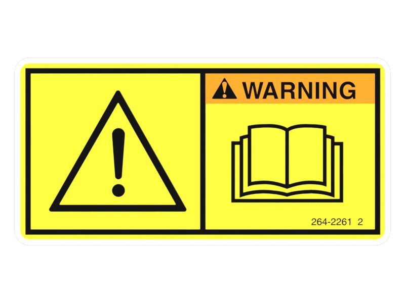 Наклейка с предупреждением для вибробруса