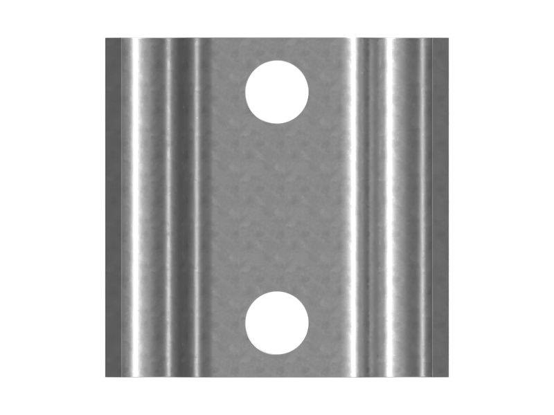 Хомут с цинковым покрытием для двух труб с половинным язычком 17,40 мм