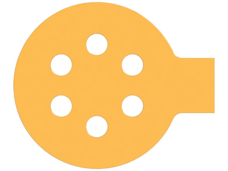 Монтажная пластина с шестью болтами толщиной 30 мм