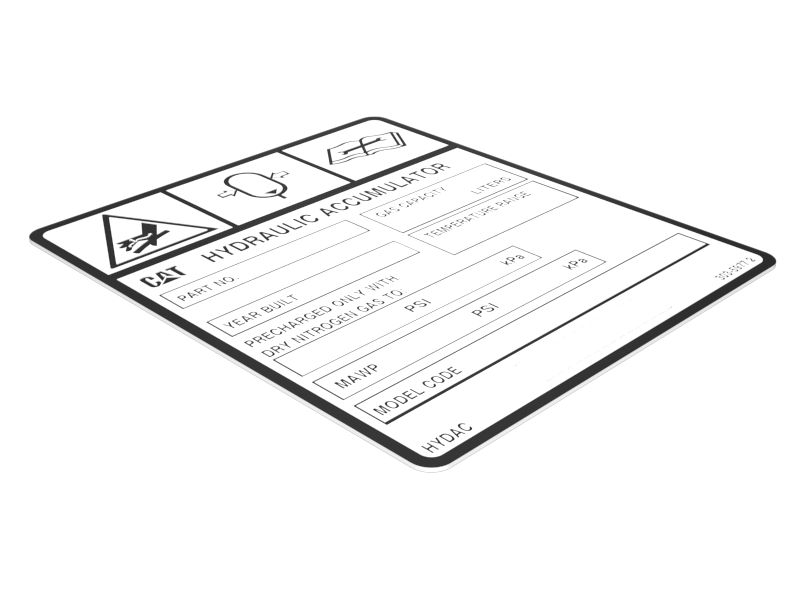 303-5977: Наклейка гидроаккумулятора