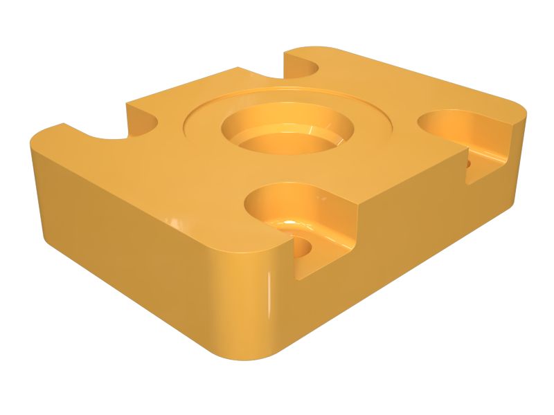 Монтажная пластина толщиной 12 мм с четырьмя болтами