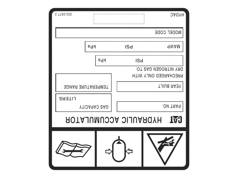 Наклейка гидроаккумулятора