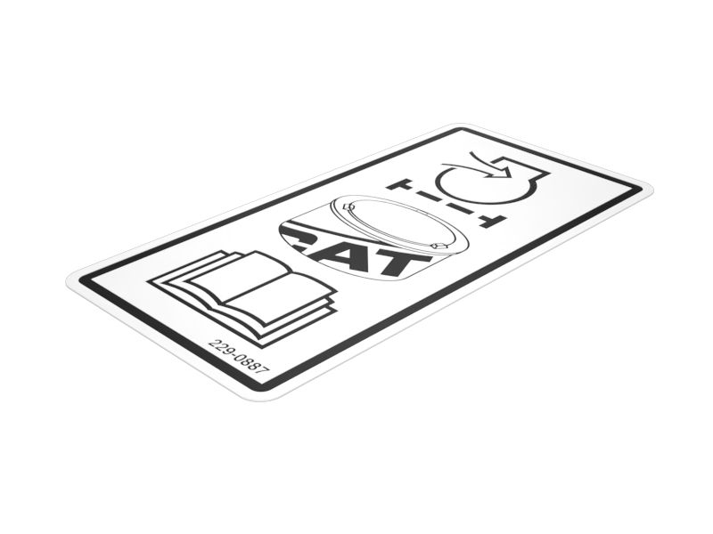 229-0887: Наклейка воздухоочистителя