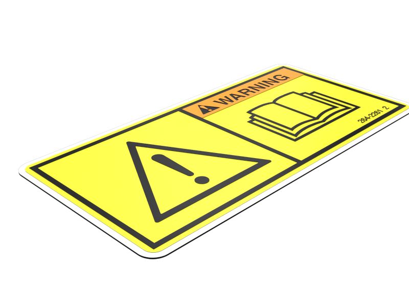 264-2261: Наклейка с предупреждением для вибробруса