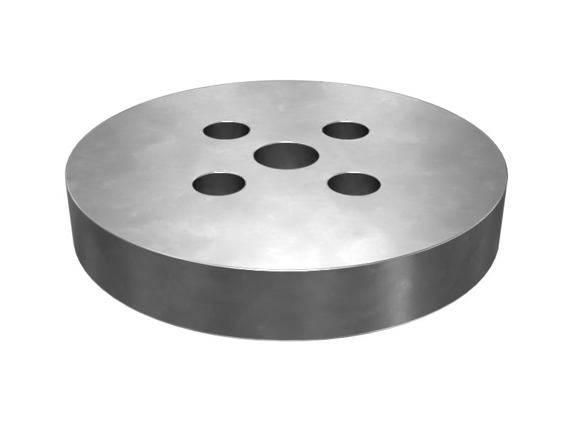 Монтажная пластина толщиной 25 мм с четырьмя болтами