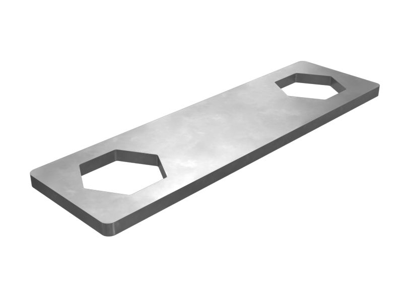 132-7191: Монтажная пластина толщиной 8 мм с двумя болтами