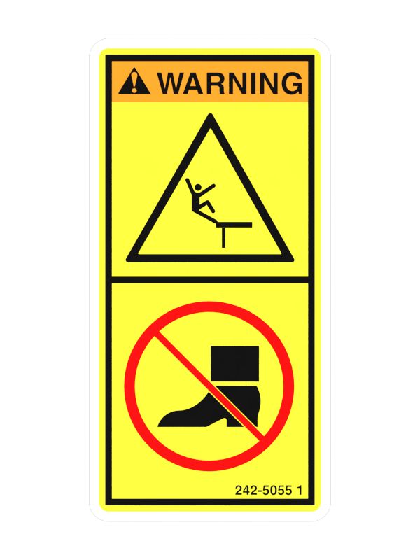 Предупреждающая наклейка "Не наступать