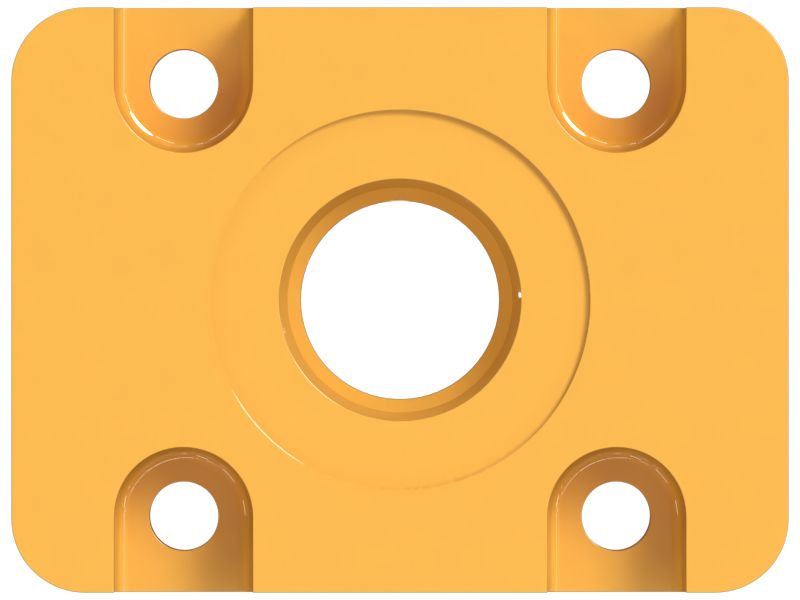 Монтажная пластина толщиной 12 мм с четырьмя болтами