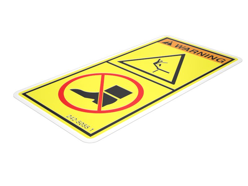 242-5055: Предупреждающая наклейка "Не наступать