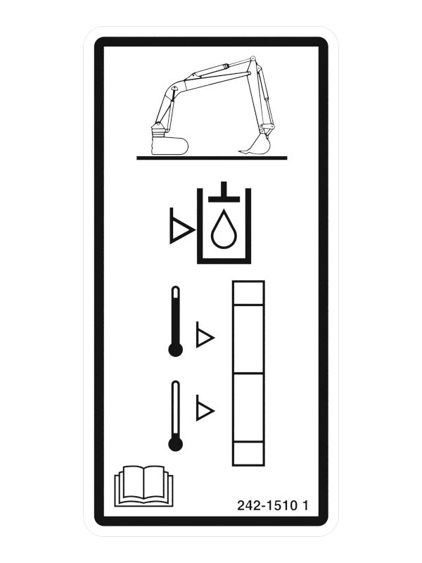 Наклейка относительно гидравлического масла