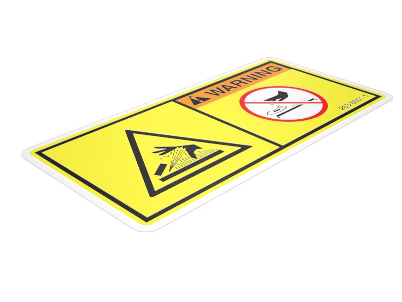 Наклейка с предупреждением о горячей жидкости, длина 100 мм