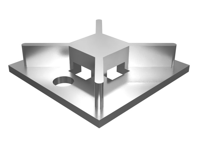 Квадратное монтажное основание длиной 28 мм